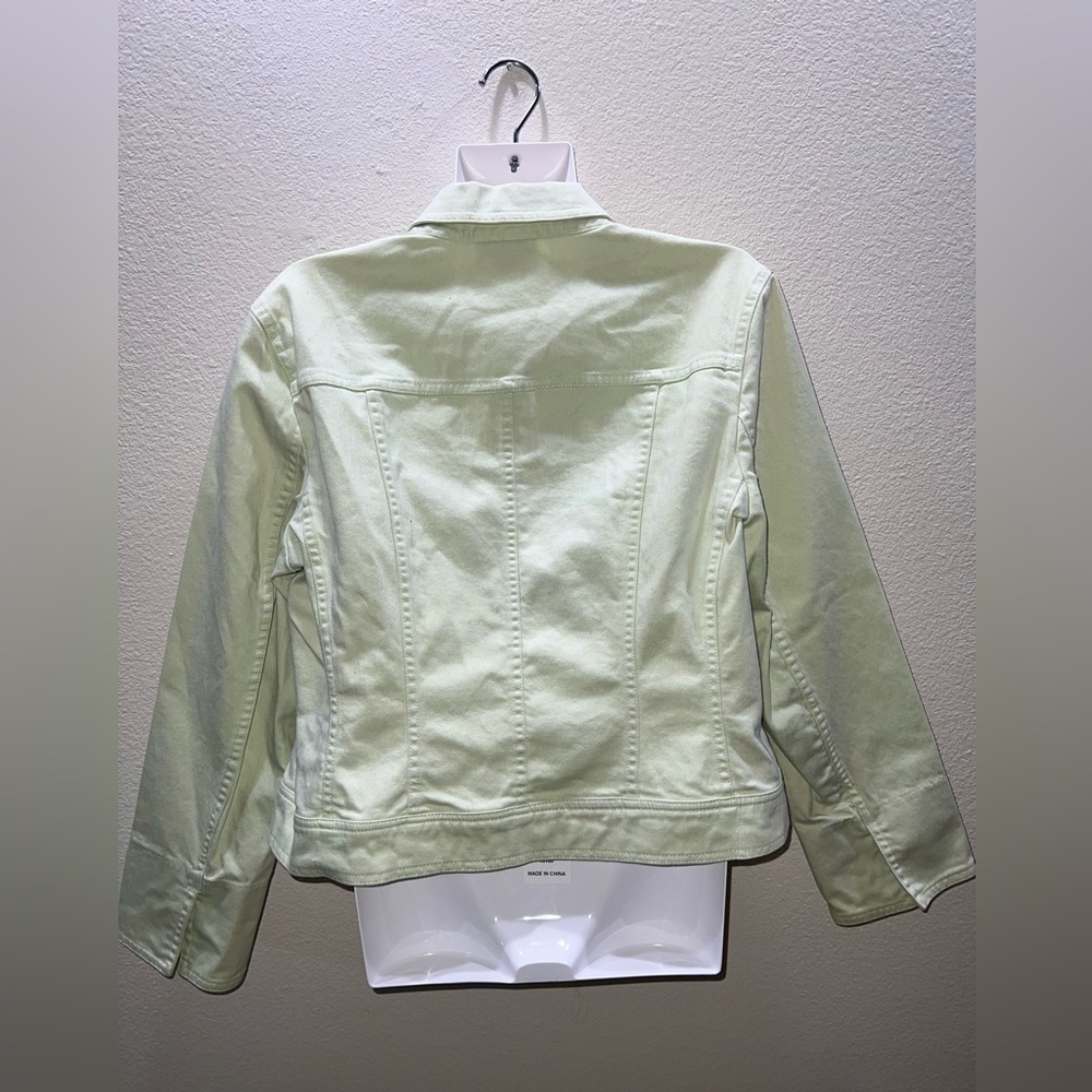 Talbots Women’s Pastel Green Jean Jacket - Picture 3 of 8